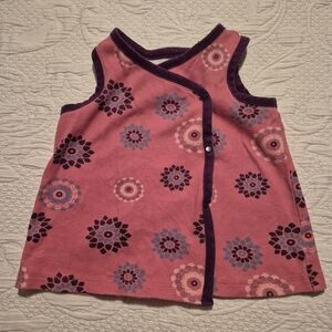 Tea Collection girls 6-12 months kimono pink and purple top GUC